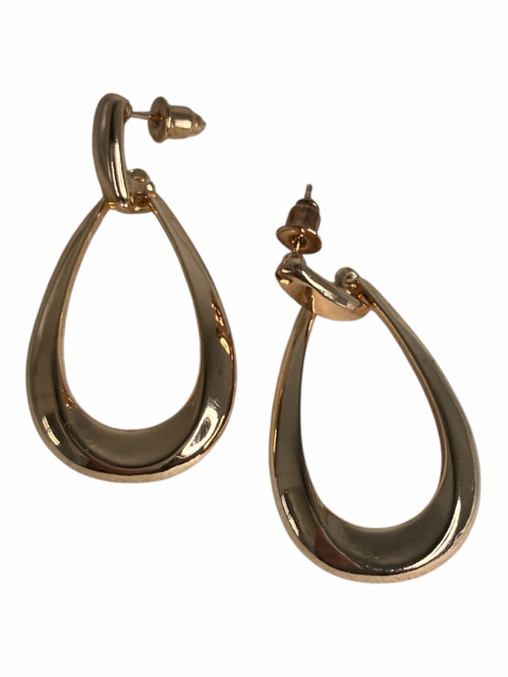 Gold Teardrop Dangle Earrings